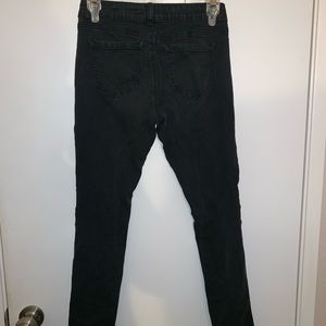 Black distressed jeans